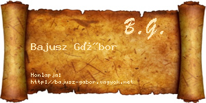 Bajusz Gábor névjegykártya
