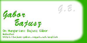 gabor bajusz business card