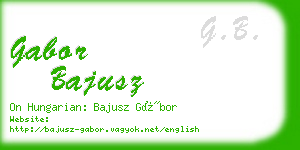 gabor bajusz business card